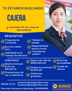 Cajera (Sucursal Morelia Siervo)