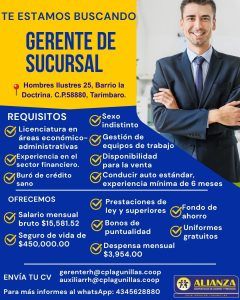 Gerente (Sucursal Tarímbaro)